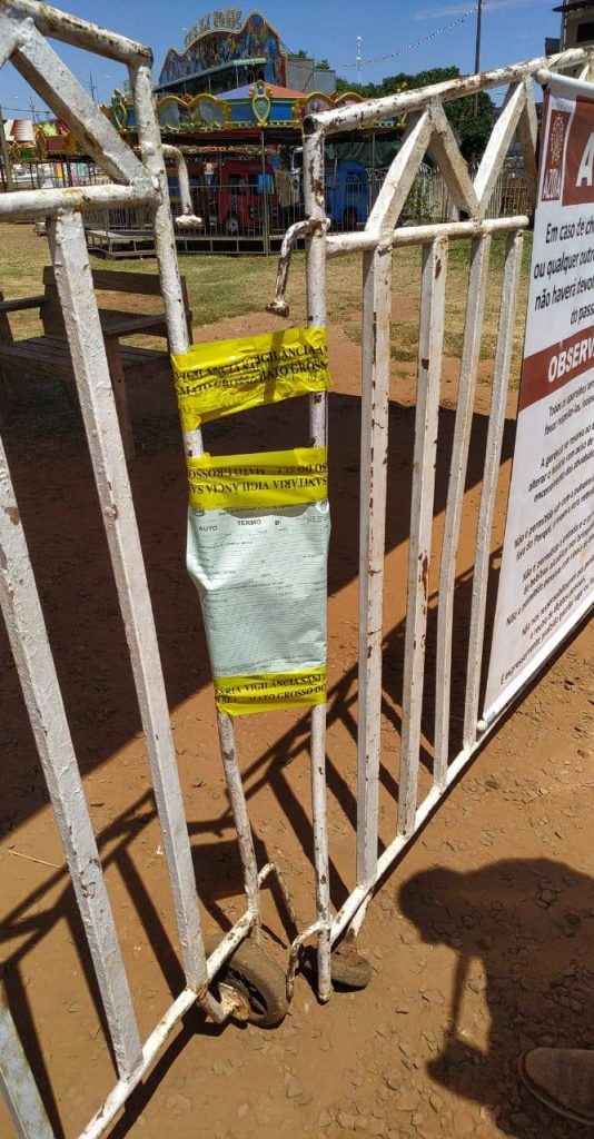 Vigilância sanitária fecha Parque de diversões na Linha Internacional