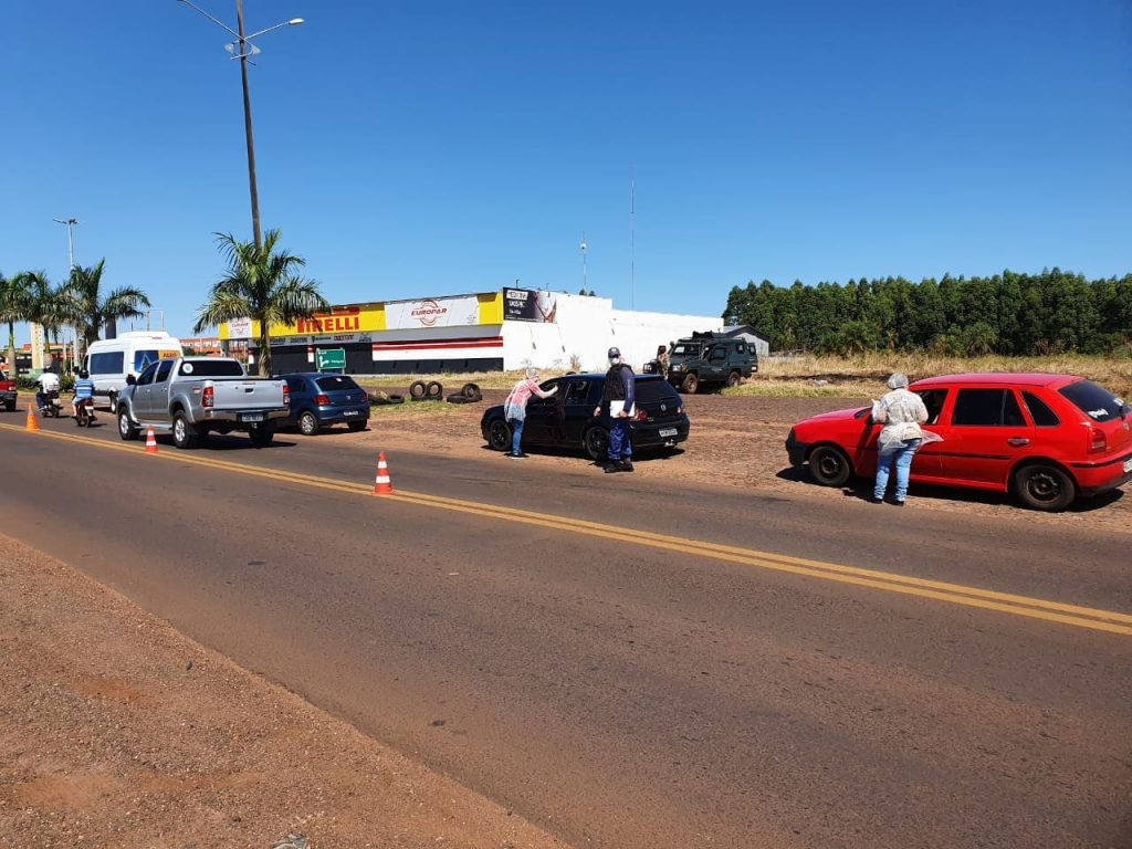 GCMFron e Vigilância Sanitária fazem barreira em Ponta Porã 3