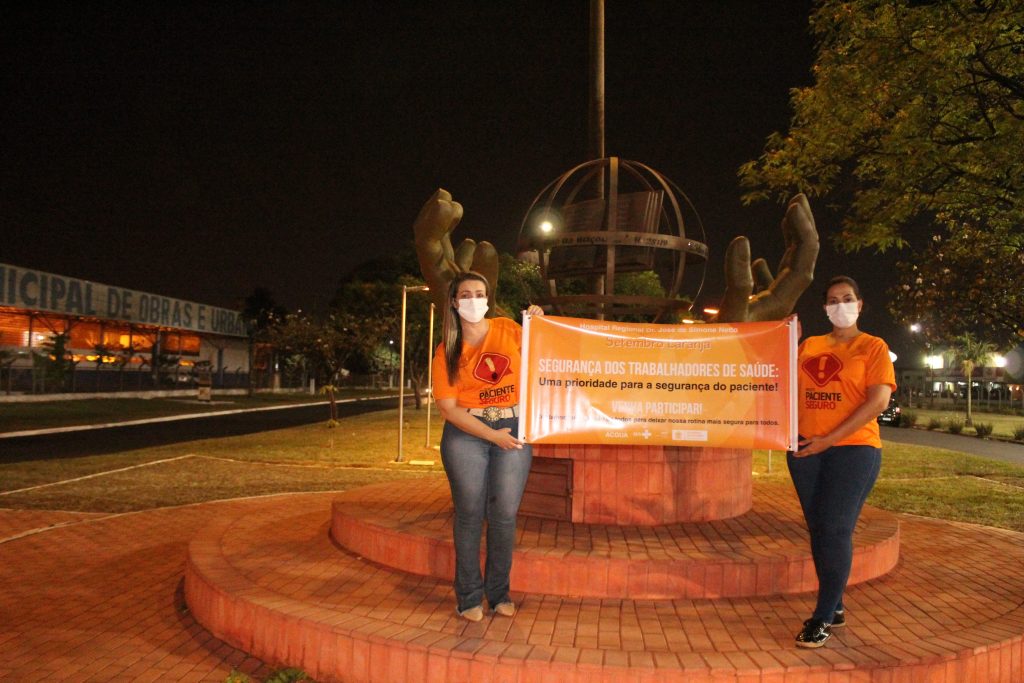 Hospital Regional de Ponta Porã (MS) solta balões e ilumina fachada em comemoração ao Dia Mundial da Segurança do Paciente
