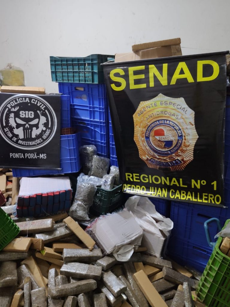 SENAD e Polícia Civil apreendem 680 quilos de maconha na fronteira