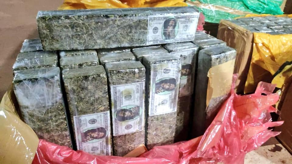 Senad apreende 1.198 quilos de maconha em estacionamento de shopping na fronteira