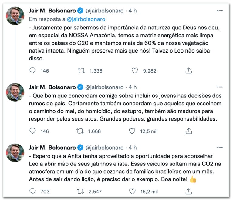 Bolsonaro responde Anitta sobre Amazônia Bolsonaro responde Anitta sobre Amazônia 1