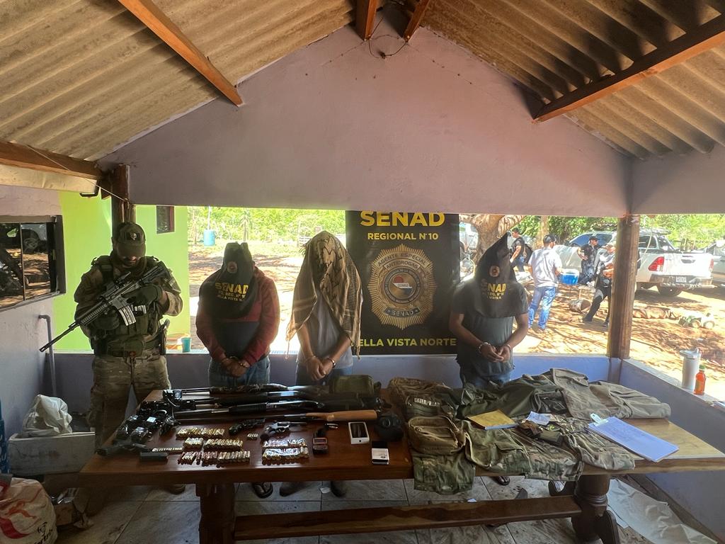 SENAD desmantela estrutura de tráfico internacional de drogas na Colônia Fortuna, Pedro Juan Caballero SENAD desmantela estrutura de tráfico internacional de drogas na Colônia Fortuna, Pedro Juan Caballero 2