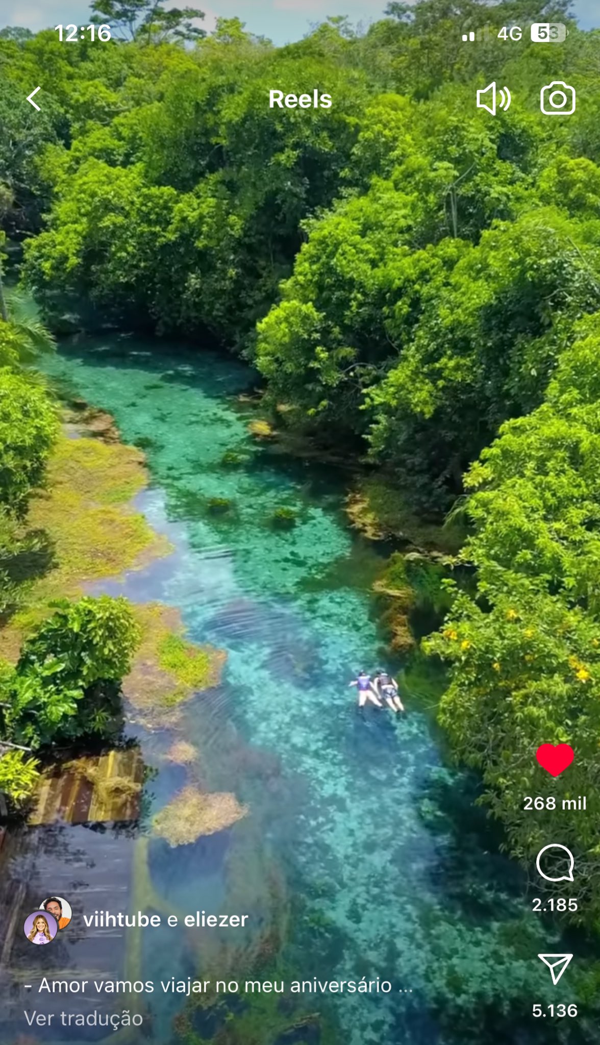 Viih Tube e Eliezer Curtem Passeio em Bonito, Mato Grosso do Sul