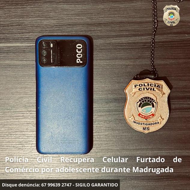 Polícia Civil de Ponta Porã Recupera Celular Furtado em Comércio Local; Menor de 12 Anos é Identificado como Autor