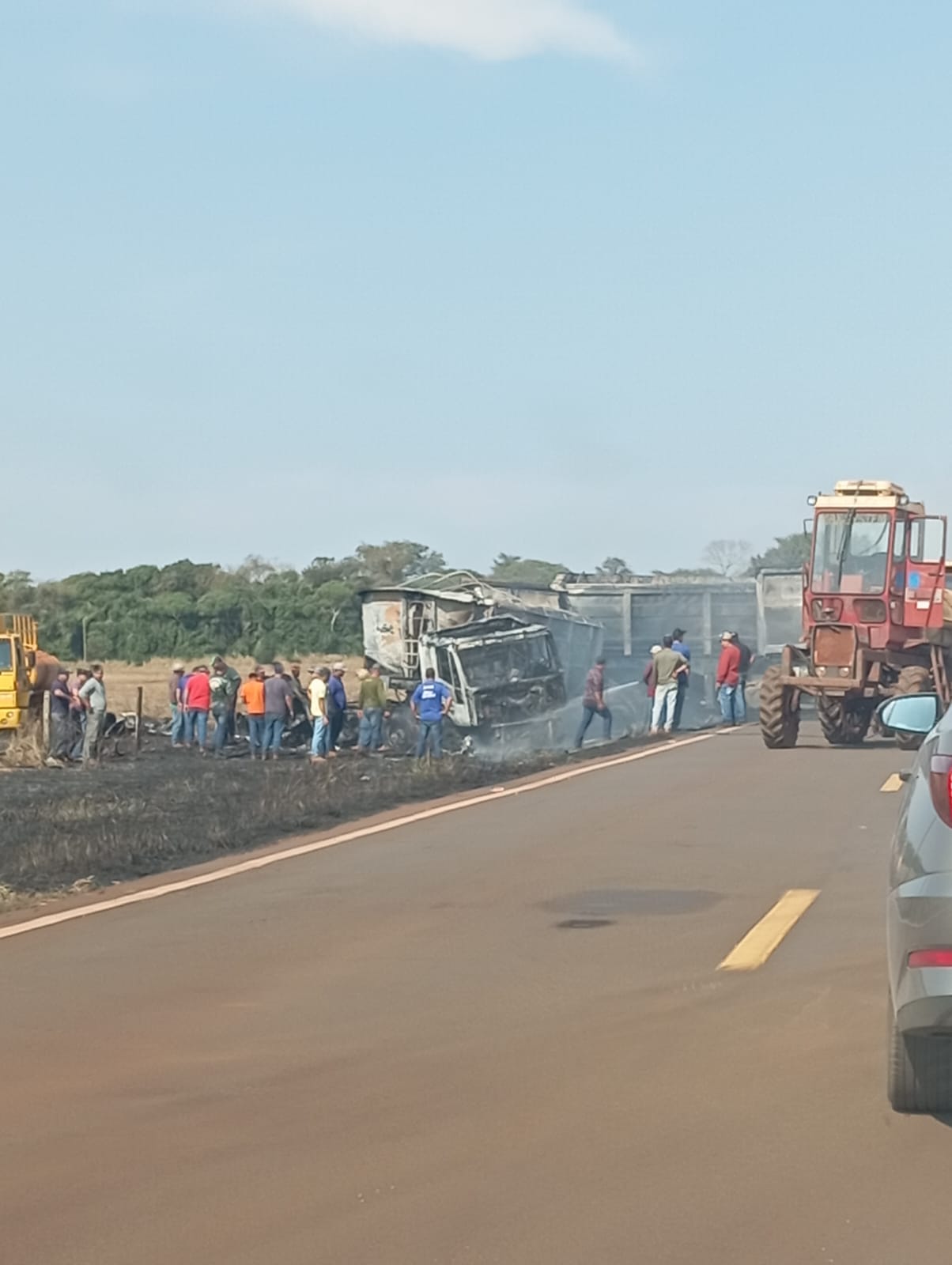 Colisão Fatal entre Carretas na Região do Copo Sujo em Ponta Porã 1