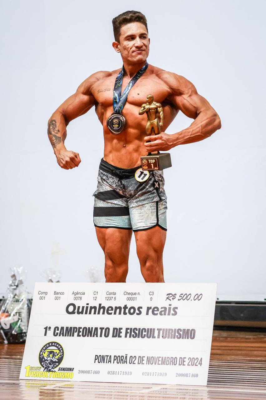 1º Campeonato de Fisiculturismo da Academia Sanguina: Kevin Nunes foi o destaque