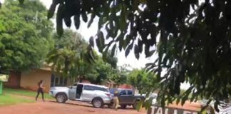 Agentes da Polícia Nacional do Paraguai durante operação que prendeu foragido brasileiro em Pedro Juan Caballero