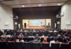Agentes comunitários de saúde e de combate às endemias durante evento em Ponta Porã