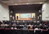 Agentes comunitários de saúde e de combate às endemias durante evento em Ponta Porã