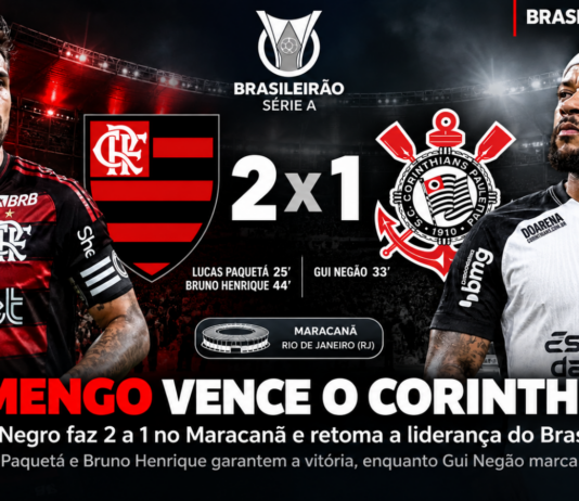 Flamengo vence Corinthians por 2 a 1 no Maracanã pelo Brasileirão 2026