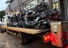 Motos elétricas apreendidas pela Polícia Federal durante ação contra descaminho em Dourados