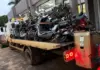Motos elétricas apreendidas pela Polícia Federal durante ação contra descaminho em Dourados