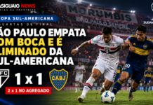 São Paulo empata com Boca Juniors e é eliminado da Copa Sul-Americana