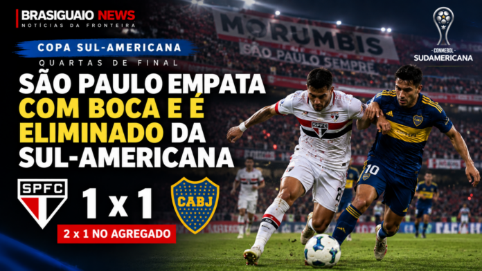 São Paulo empata com Boca Juniors e é eliminado da Copa Sul-Americana