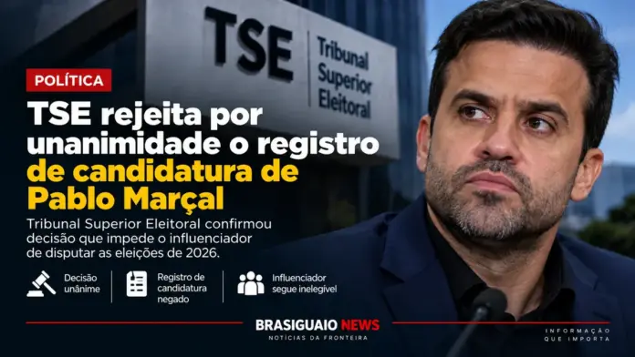 TSE rejeita por unanimidade registro de candidatura de Pablo Marçal nas eleições de 2026