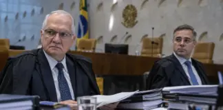 Edson Fachin e André Mendonça durante crise institucional no STF