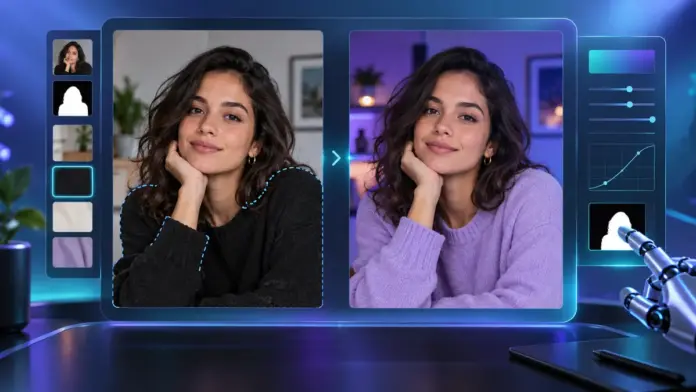 GPT Image 2.5 em comparação ilustrativa de fotografia antes e depois da edição