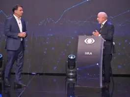 Imagem enviada para a matéria sobre o primeiro debate entre Lula e Flávio Bolsonaro na Band, segundo turno das eleições 2026