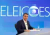 Flávio Bolsonaro durante sabatina eleitoral na TV Globo