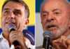 Montagem com Flávio Bolsonaro e Lula, candidatos à Presidência, na pesquisa Datafolha de 8 de outubro de 2026