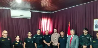 Autoridades policiais de Ponta Porã e Pedro Juan Caballero em reunião de cooperação de segurança na fronteira